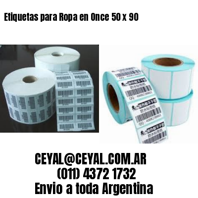 Etiquetas para Ropa en Once 50 x 90