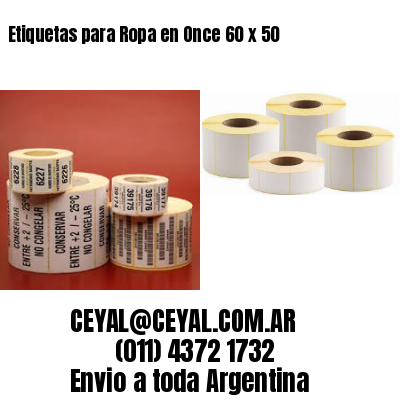 Etiquetas para Ropa en Once 60 x 50