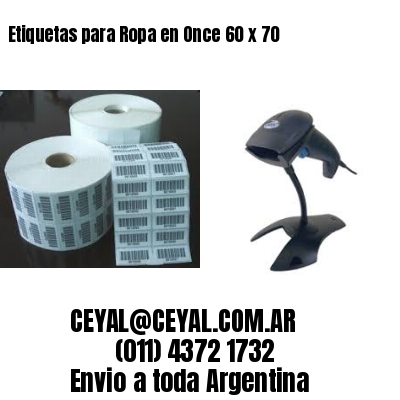 Etiquetas para Ropa en Once 60 x 70