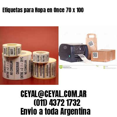 Etiquetas para Ropa en Once 70 x 100