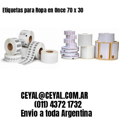 Etiquetas para Ropa en Once 70 x 30
