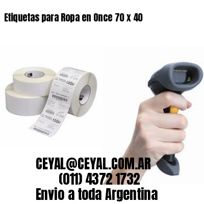 Etiquetas para Ropa en Once 70 x 40