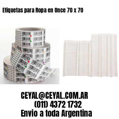 Etiquetas para Ropa en Once 70 x 70