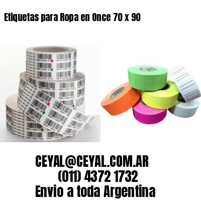 Etiquetas para Ropa en Once 70 x 90