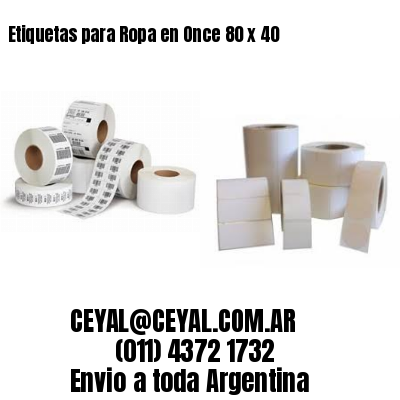 Etiquetas para Ropa en Once 80 x 40