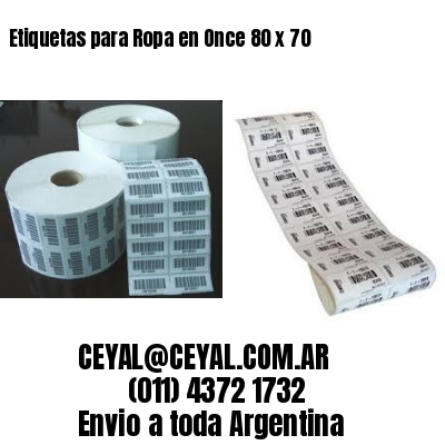 Etiquetas para Ropa en Once 80 x 70