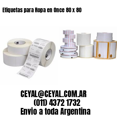 Etiquetas para Ropa en Once 80 x 80