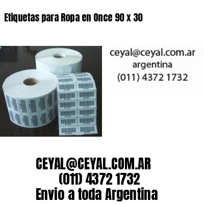 Etiquetas para Ropa en Once 90 x 30