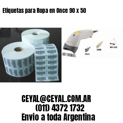 Etiquetas para Ropa en Once 90 x 50