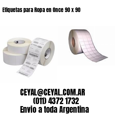 Etiquetas para Ropa en Once 90 x 90