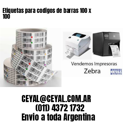 Etiquetas para codigos de barras 100 x 100