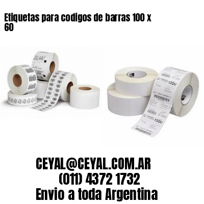 Etiquetas para codigos de barras 100 x 60