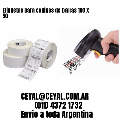 Etiquetas para codigos de barras 100 x 90
