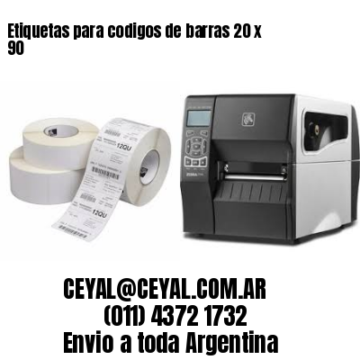Etiquetas para codigos de barras 20 x 90