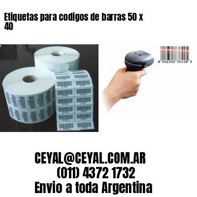 Etiquetas para codigos de barras 50 x 40