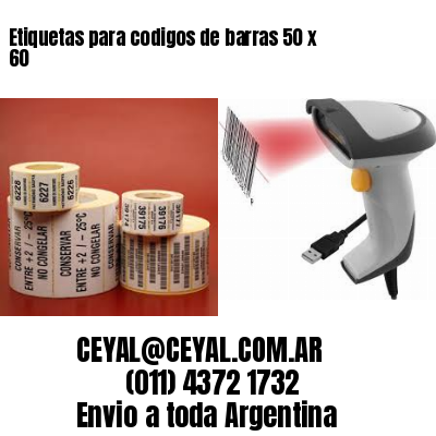 Etiquetas para codigos de barras 50 x 60