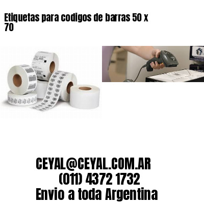 Etiquetas para codigos de barras 50 x 70
