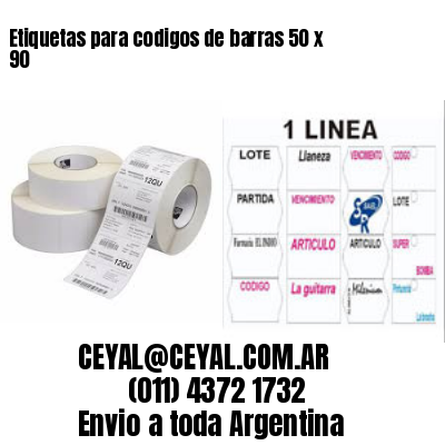 Etiquetas para codigos de barras 50 x 90