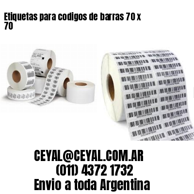 Etiquetas para codigos de barras 70 x 70