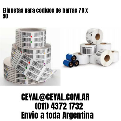 Etiquetas para codigos de barras 70 x 90