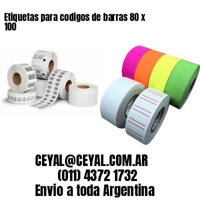 Etiquetas para codigos de barras 80 x 100