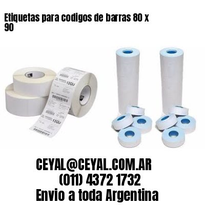 Etiquetas para codigos de barras 80 x 90