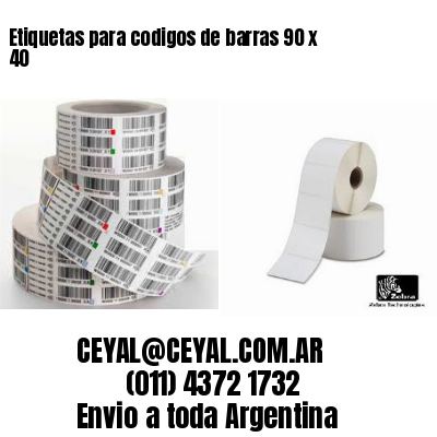 Etiquetas para codigos de barras 90 x 40