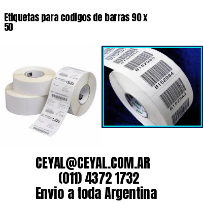 Etiquetas para codigos de barras 90 x 50