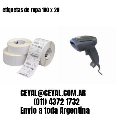 etiquetas de ropa 100 x 20