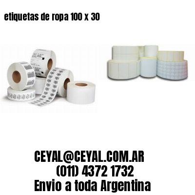 etiquetas de ropa 100 x 30