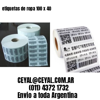 etiquetas de ropa 100 x 40