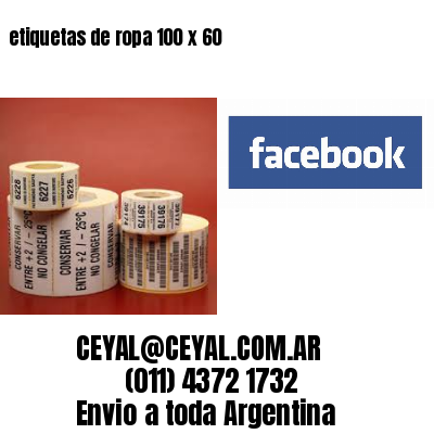 etiquetas de ropa 100 x 60