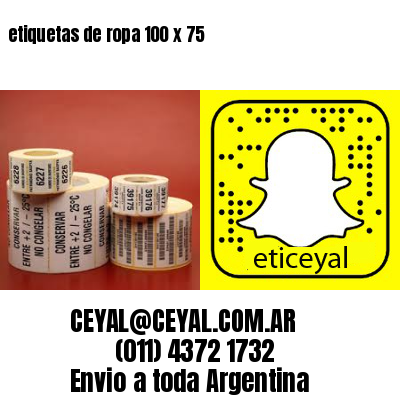 etiquetas de ropa 100 x 75