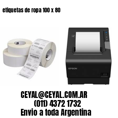 etiquetas de ropa 100 x 80