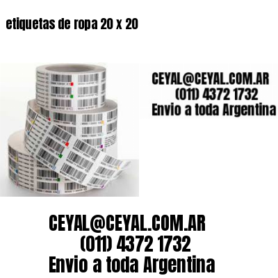 etiquetas de ropa 20 x 20