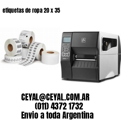 etiquetas de ropa 20 x 35