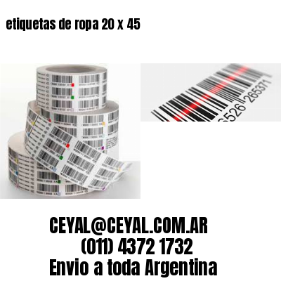 etiquetas de ropa 20 x 45