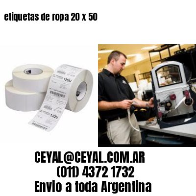 etiquetas de ropa 20 x 50