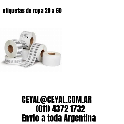 etiquetas de ropa 20 x 60