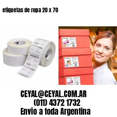 etiquetas de ropa 20 x 70