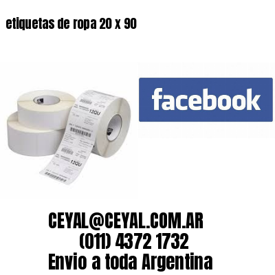 etiquetas de ropa 20 x 90