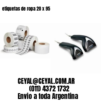 etiquetas de ropa 20 x 95