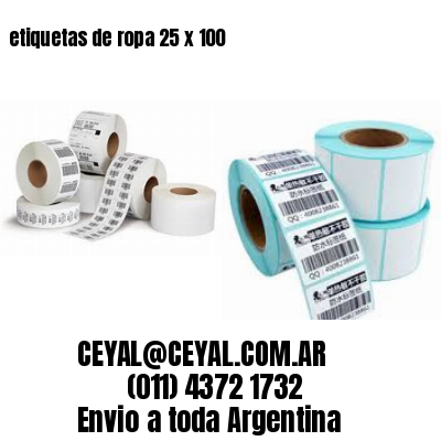 etiquetas de ropa 25 x 100