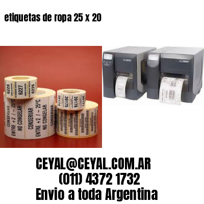 etiquetas de ropa 25 x 20