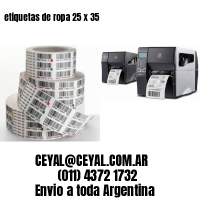 etiquetas de ropa 25 x 35