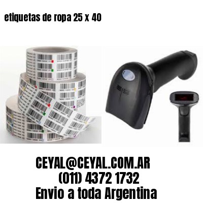 etiquetas de ropa 25 x 40