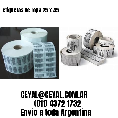 etiquetas de ropa 25 x 45