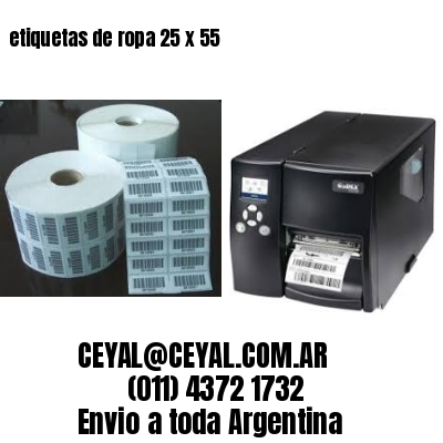 etiquetas de ropa 25 x 55