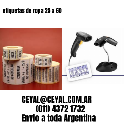 etiquetas de ropa 25 x 60