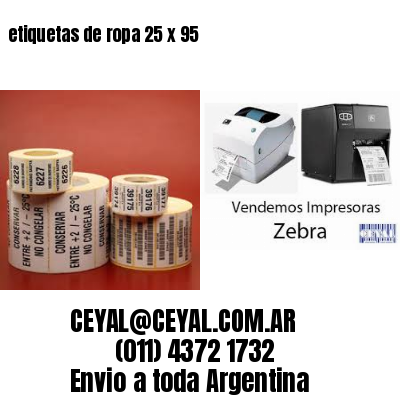 etiquetas de ropa 25 x 95
